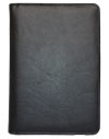 black faux leather journal with perimeter stitching