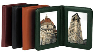 leather picture frame, double 4x6, factory direct prices, leather, vinyl