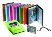 multicolored leather photo wallets