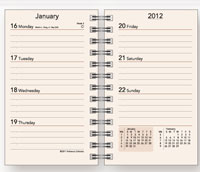 ivory pocket-size calendar refill