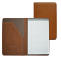 tan stitched leather legal size padfolio