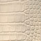 swatch of bone-colored crocodile textured leather