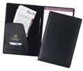 black bonded leather legal size padfolio with inside document pocket