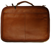 tan Vaqueta Napa leather laptop briefcase