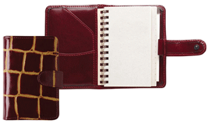 croco grain leather planner organizer