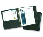 black leather three ring binder