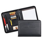 black imitation leather ringfolio with removable binder rings