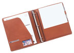 tan leather ring binder