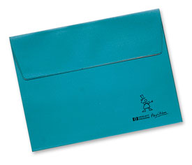 blue vinyl letter-size flap portfolio