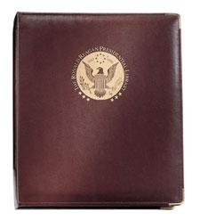 Burgundy padded cover vinyl ring binder