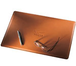 tan leather desk pad