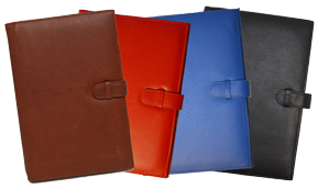 british tan, red, blue, black leather journals