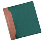 tan and green 1" ring binder
