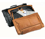 leather deluxe garment carrier, leather garment carrier, garment carrier, leather carrier