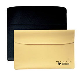 black and yellow sealed vinyl envelope portfolios