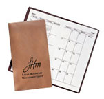 faux leather monthly planner