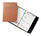 stitched faux leather binder/planner