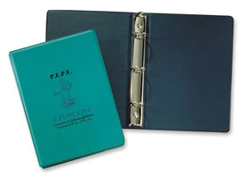 black and teal vinyl jr binders