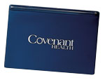 blue vinyl legal-size zippered portfolio