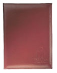 red padded vinyl letter folder